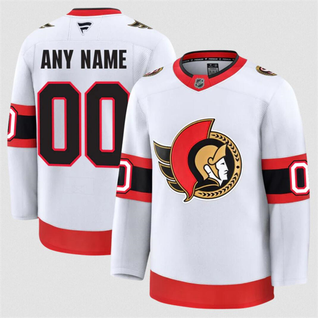 Men's Ottawa Senators ACTIVE PLAYER Custom White 2024-25 Away Stitched Hockey Jersey
